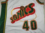 NBA 40 Shawn Kemp Supersonics 1995-96 M&N Maillot blanc